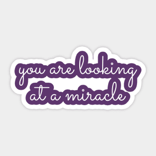 You Are Looking At A Miracle - Recovery Emotional Sobriety Sticker